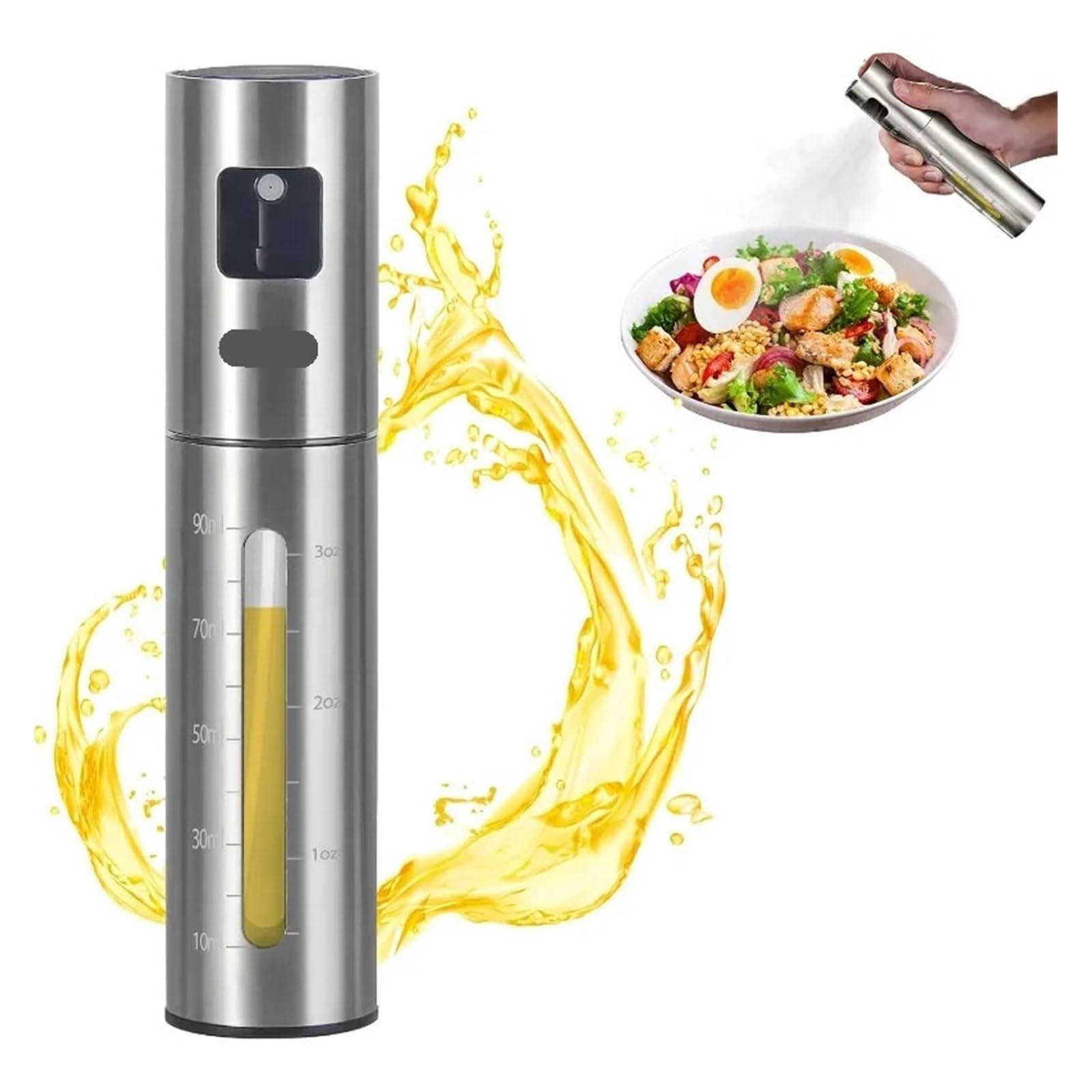 Condimento for barbecue con erogatore for bottiglia di olio in acciaio inossidabile da 100 ml for cucinare(2pcs)