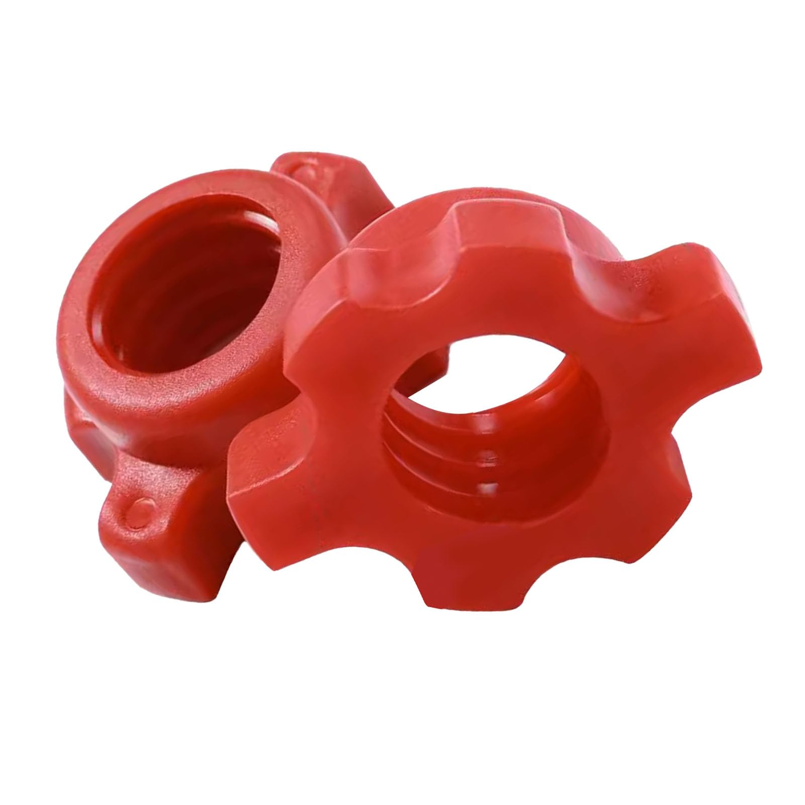 POENVFPO 2PCS Dumbbell Rod Nuts,Sturdy PVC Plastic Spinlock Collar Screw with Anti Slip Stable for Weightlifting Fitness Accessory