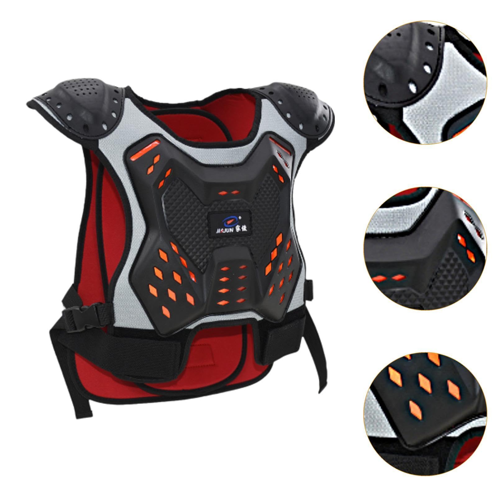 harayaa Gilet da per Bambini, Armatura Protettiva, Giacca da Motocross Leggera, Sicura E Ammortizzante, Adatta a Bambini E Bambine per Ciclismo, Pat