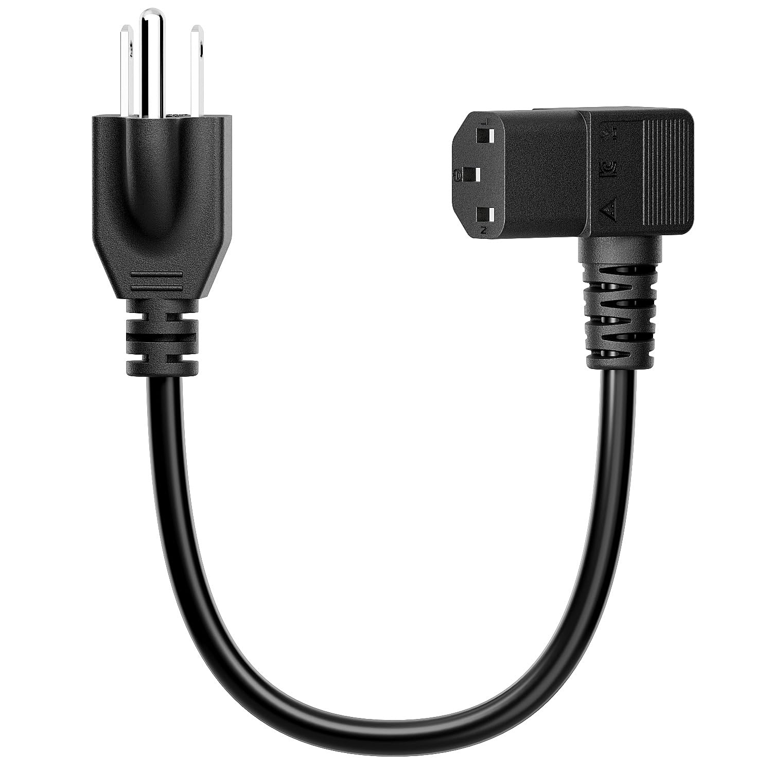 Amazon.co.jp: 1フィート NEMA 5-15P - ライトアングル IEC C13 SJT