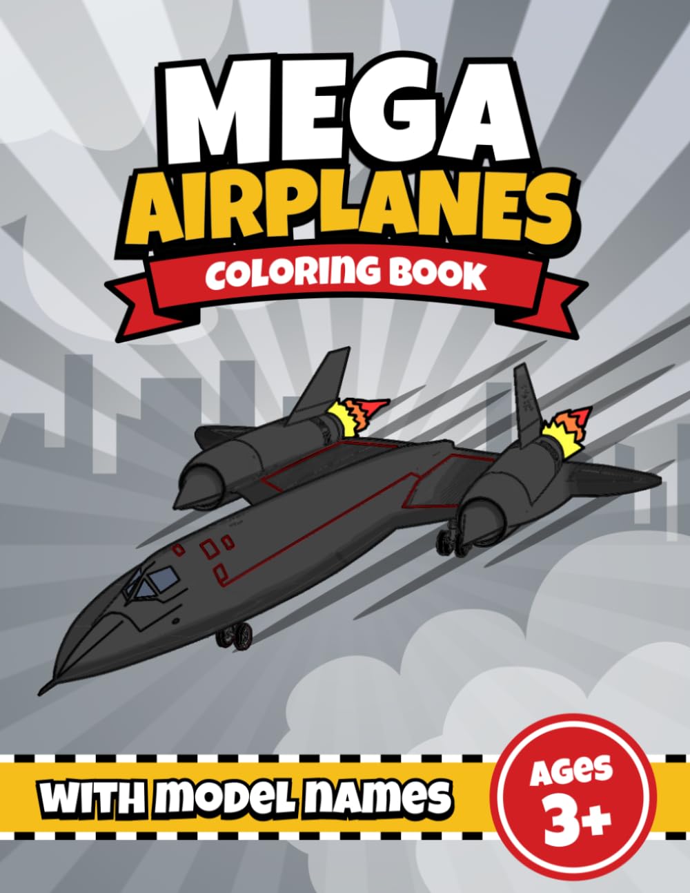 Airplane Coloring Book for Kids Ages 3–8: Fun and Easy Coloring Pages Featuring Passenger Planes, Fighter Jets, Cargo Aircraft, Helicopters, Vintage Airplanes, and More