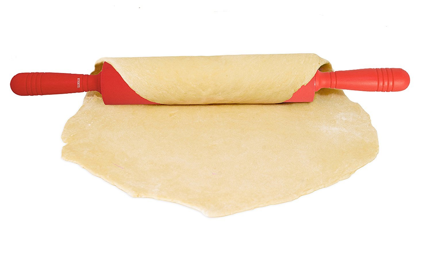 Silicone Rolling Pin - Red - Non Stick - Siliroller