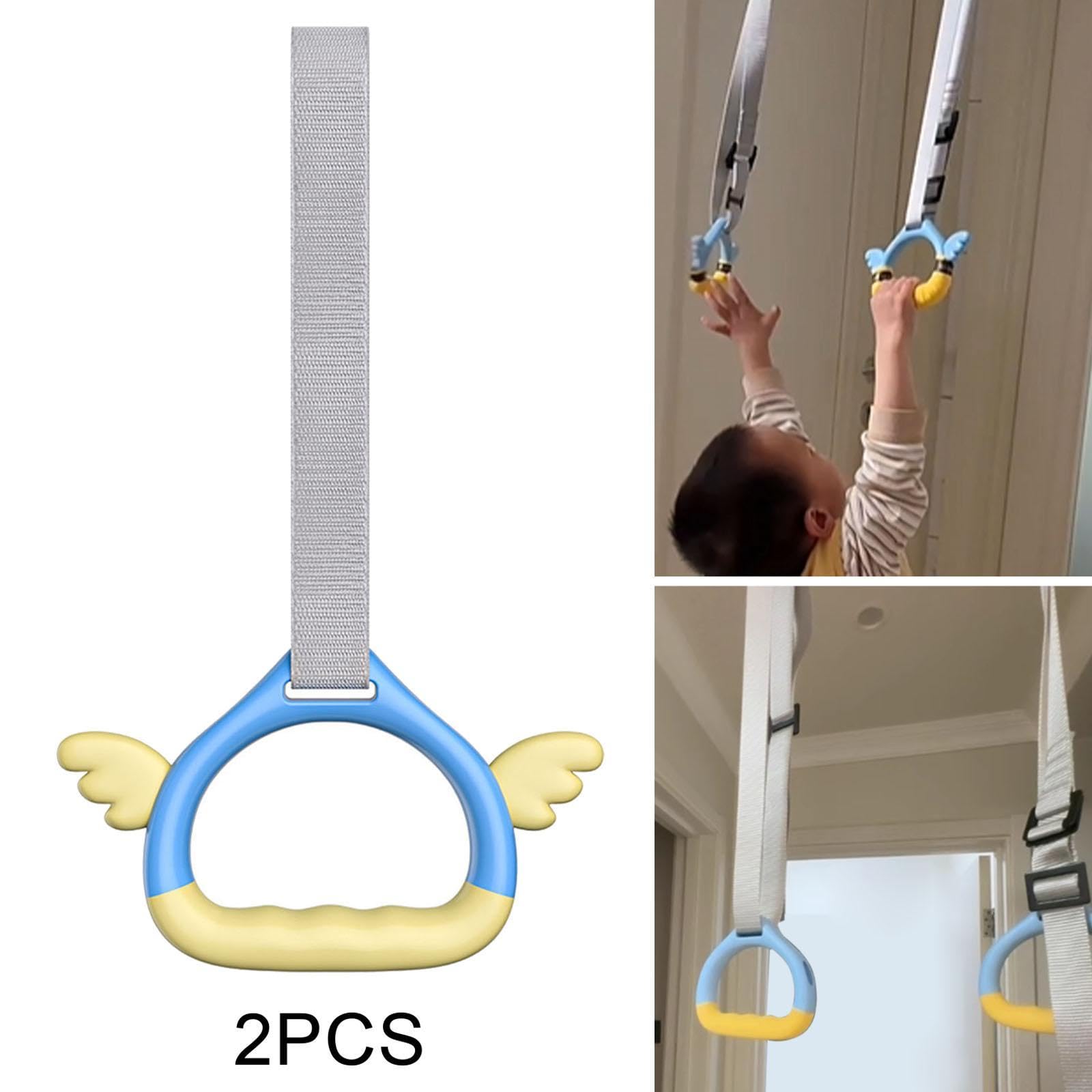 kowaku 2 Pieces Gymnastics Rings Pull up Rings for Kids with Straps Bar Attachment Training Rings Gym Rings for Indoor Calisthenics