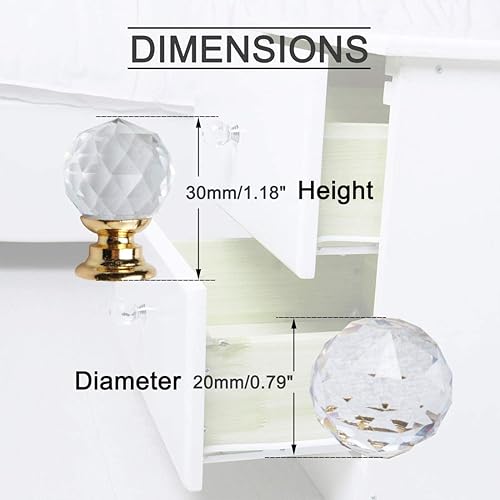 Miniatura 5 de Uxcell - Perillas de aleación de aluminio con forma redonda para cajón, 8 unidades, para muebles, armario, aparador, color dorado