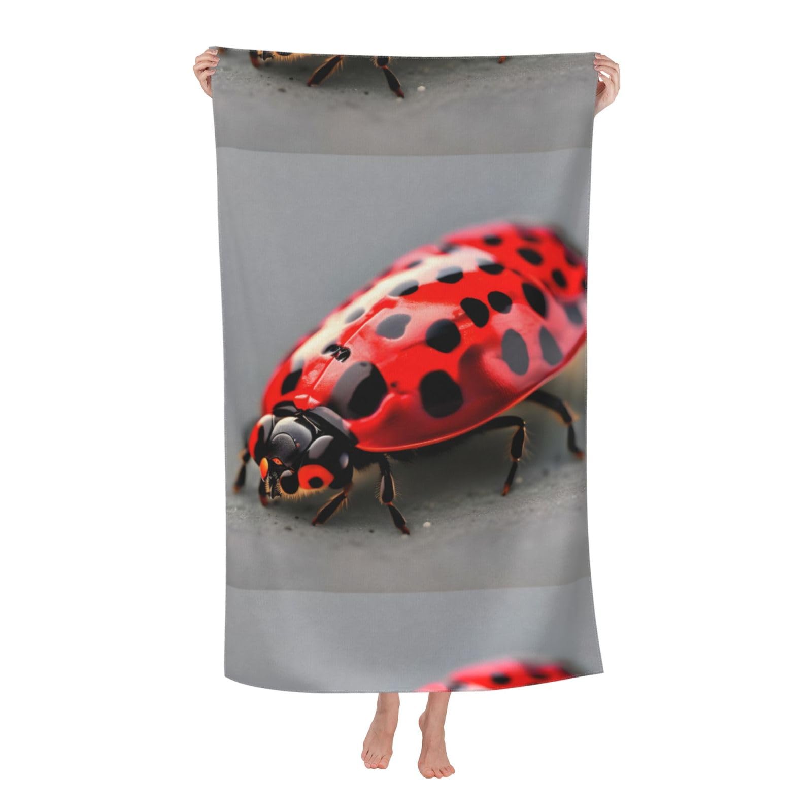 Cbaaghh Red Ladybug Print Adult Beach Towels,Beach & Pool Towel,Beach Towels,Towels For Camping