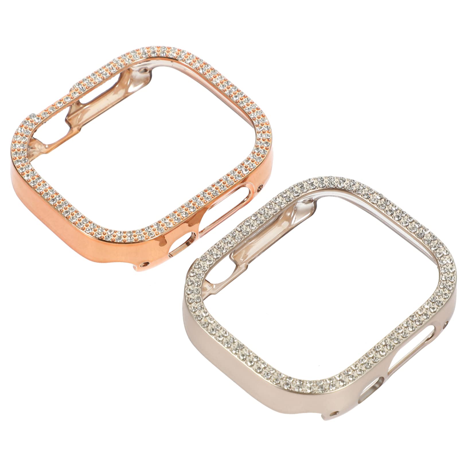 UKCOCO 8piezas Funda Bling para Watch Protector De Pantalla Anti-rasguños y Anti-Shock Doble Rosa Doble Accesorio y Práctico para Mujer