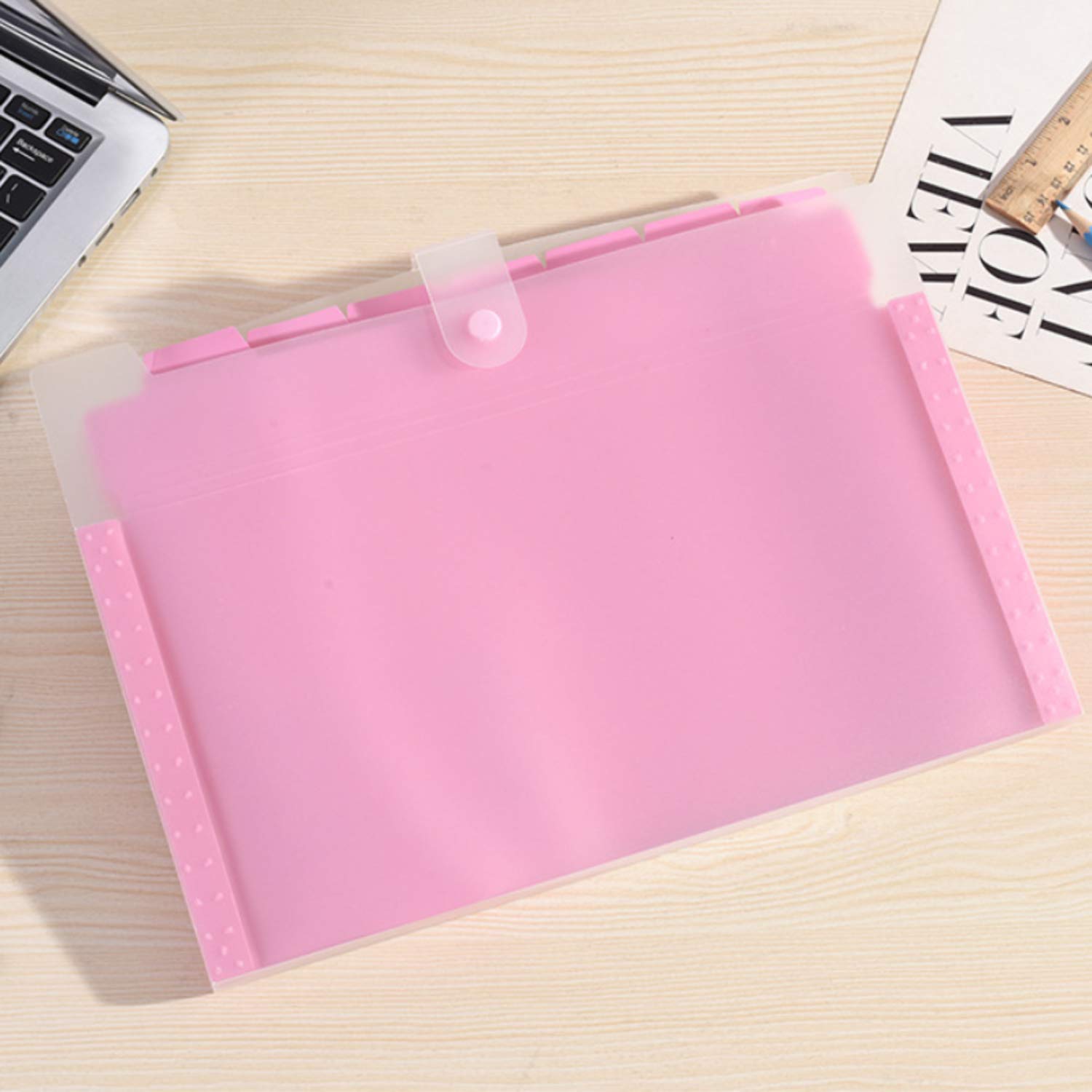 Buy Expanding File Folder Organizer, Cute Accordian File Organizer, 8 Pockets Expandable Plastic