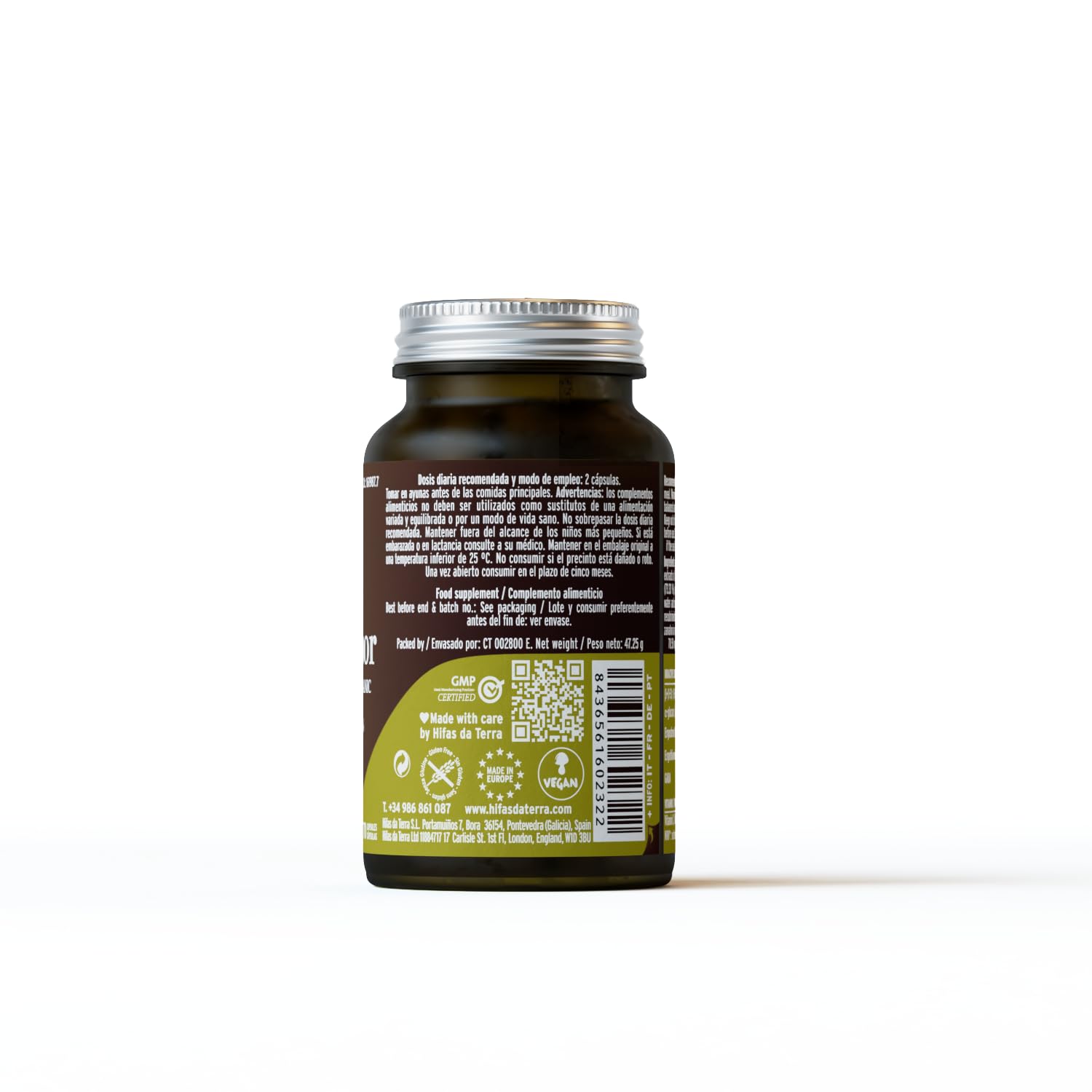HIFASDATERRA MICO POLYPOR (polyporus) HDT 70cap. – complément complet proposé en gélules pratiques, boîte de 70 gélules, recommandé en complément d’une alimentation équilibrée et convient à ceux qui p