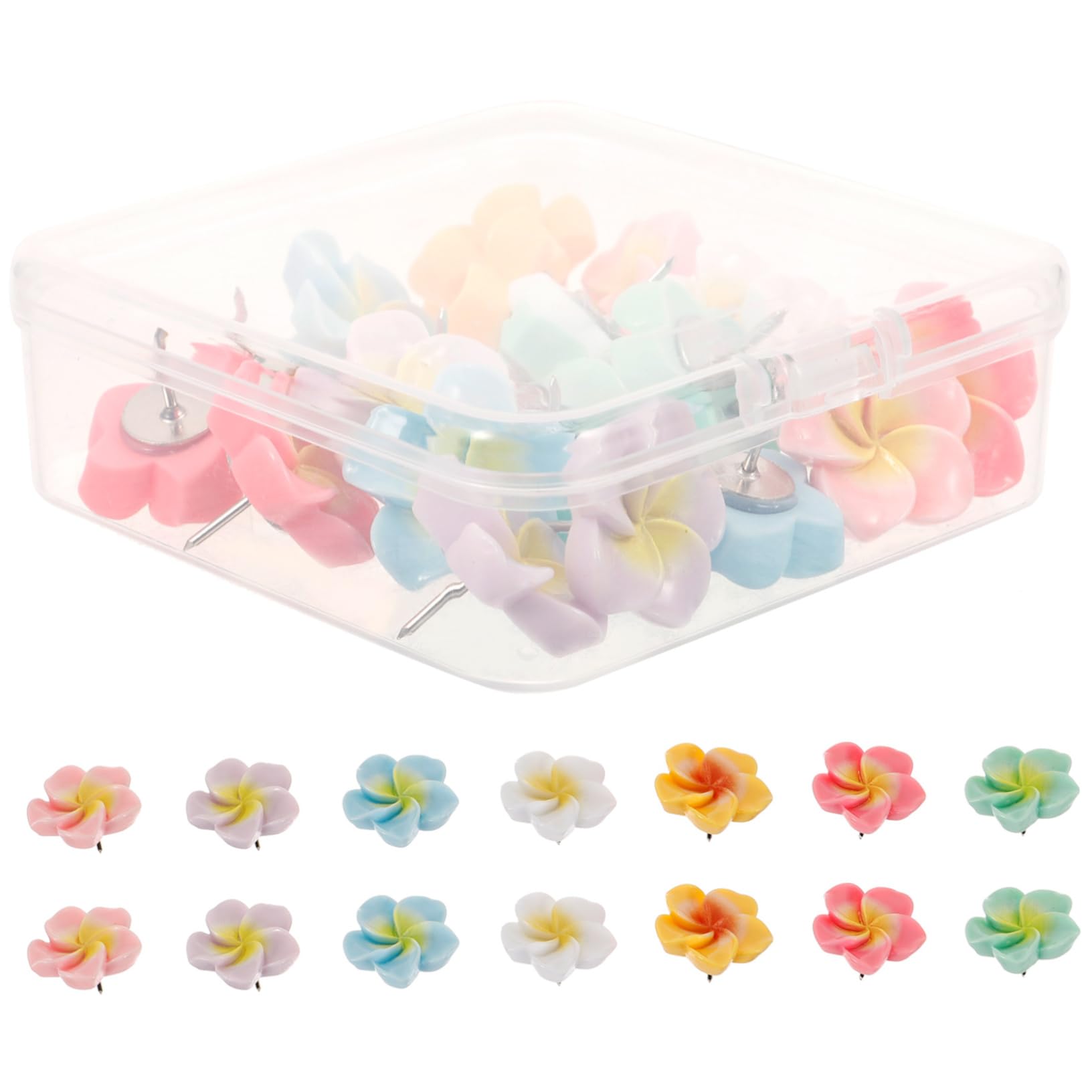 jojofuny 5 Sätze Fotomanddekoration Blumen Drücken Nagel Süße Korkplatte Niedliche Stecknadeln Für Die Pinnwand Korkboard Thumbtacks Daumennägel Dekorative Reißzwecke Plastik 21 Stücke * 5