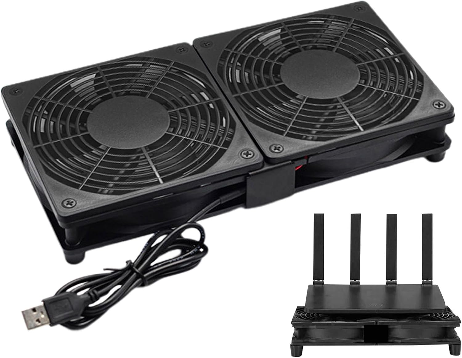 Pc Fan Router Portable Cooling Fan - Router Case Cabinet Blower | USB Powered ...