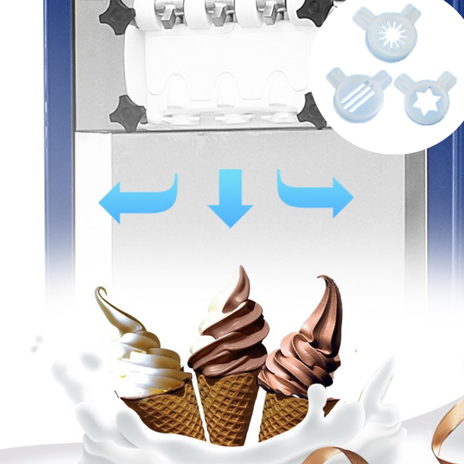 Ice Cream Machine Caps - Hexagram, Snowflakes & Sandwiches -6