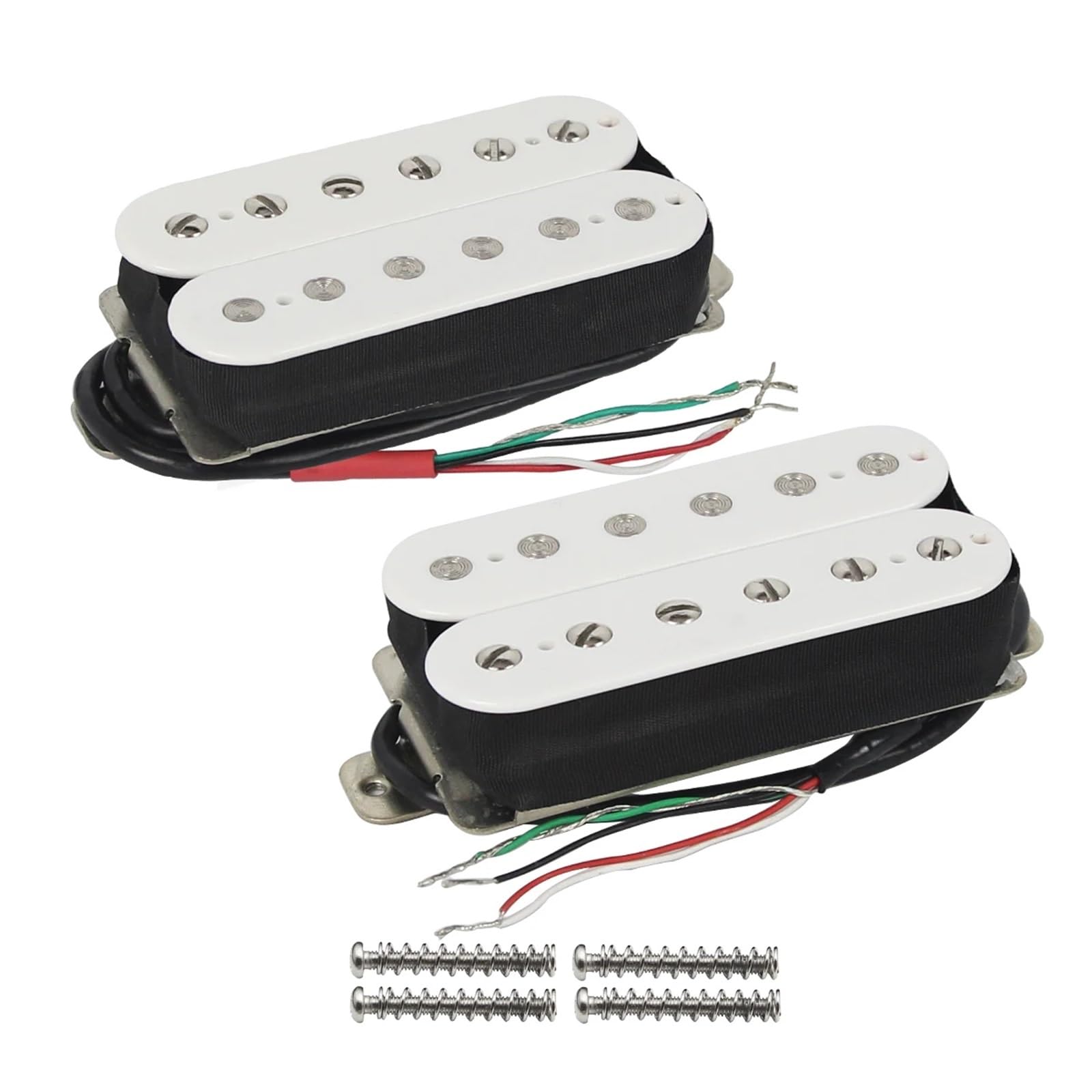 Juego de pastillas humbucker Alnico 2 for guitarra, pastillas de mástil y puente, piezas de guitarra de doble bobina.(Schwarz)