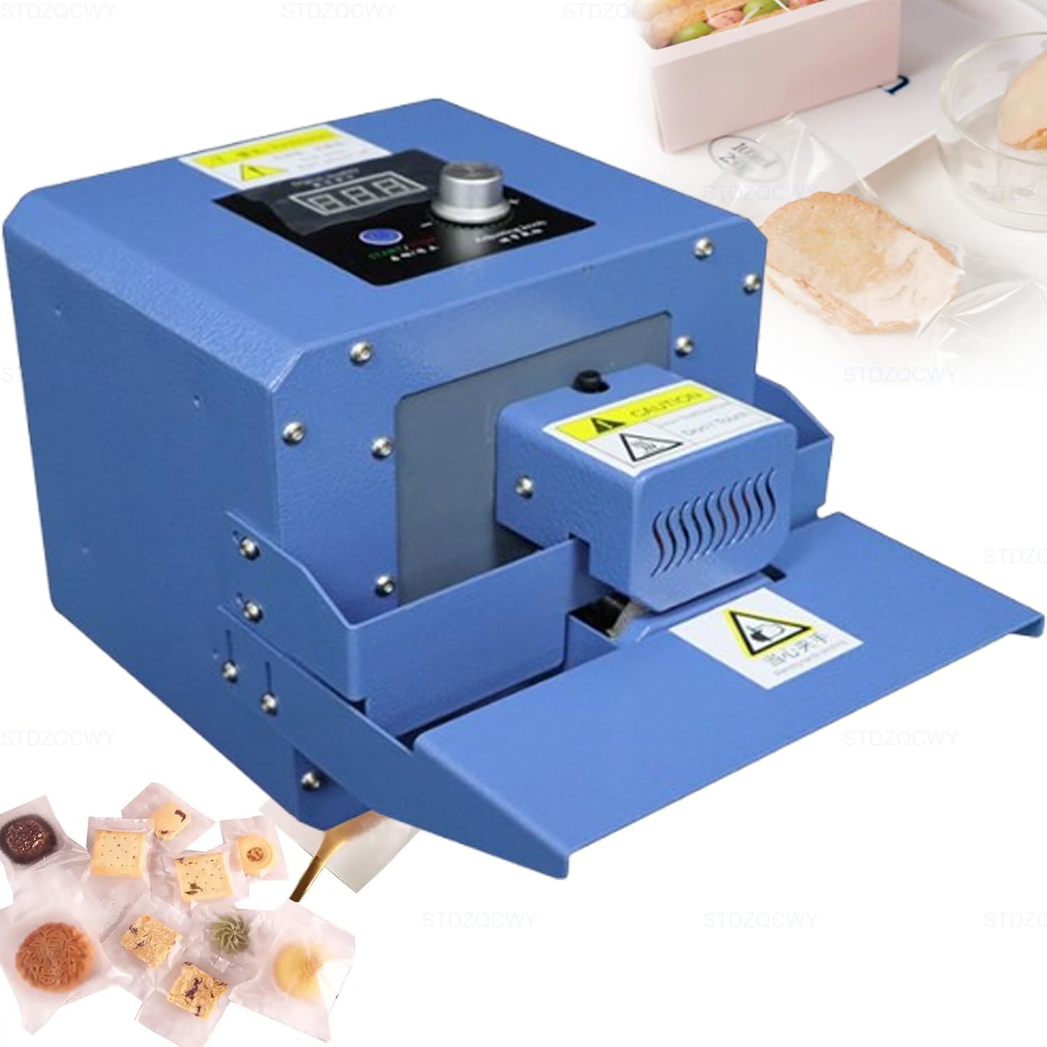Scelleuse à Bande Continue, Machine de thermoscellage Automatique de Sacs en Plastique, Machine d'emballage Alimentaire Automatique 5 m/Min, 2500 Paquets par Heure
