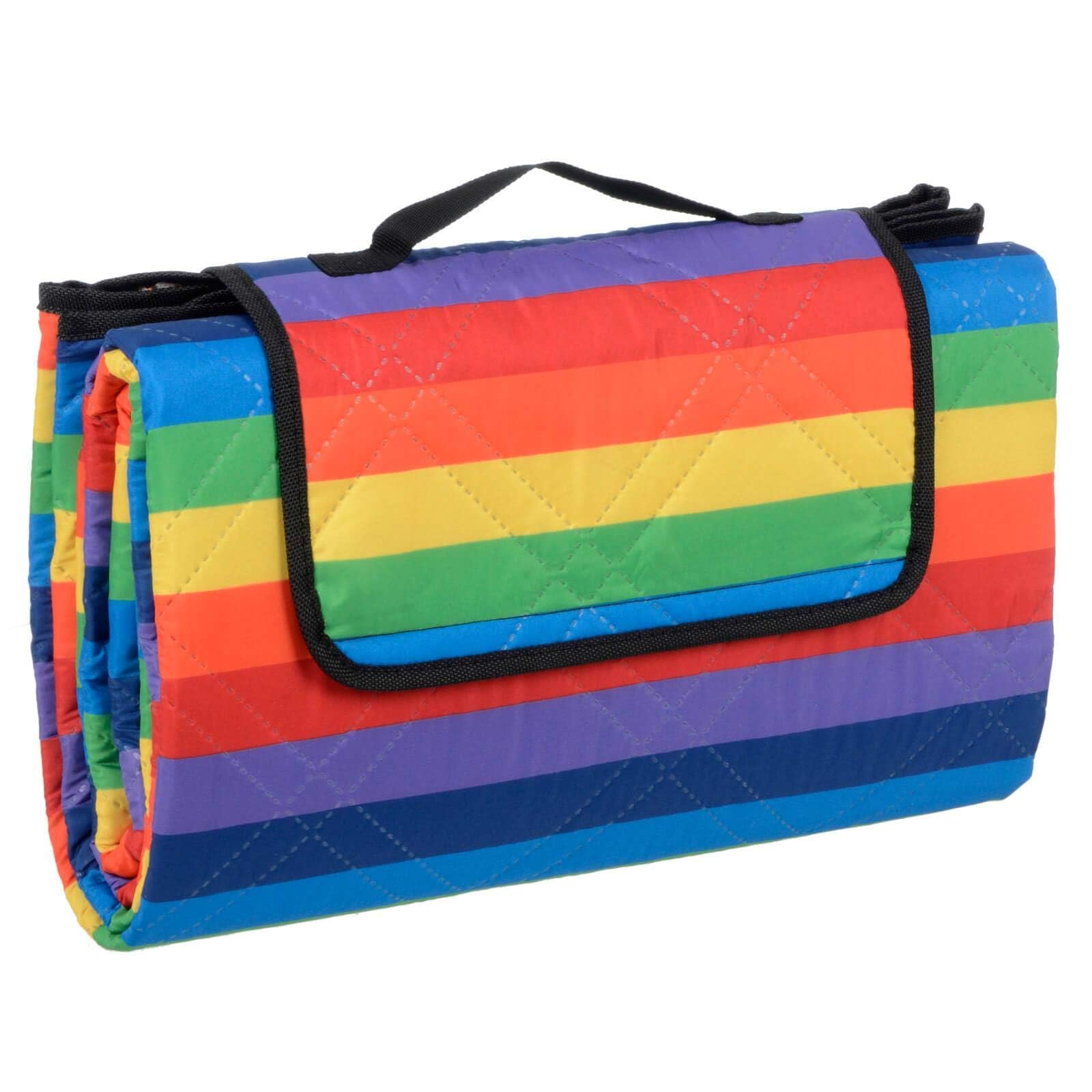 Azuma Picnic Blanket Waterproof Travel Rug Camping Mat Rainbow XL 150x200cm