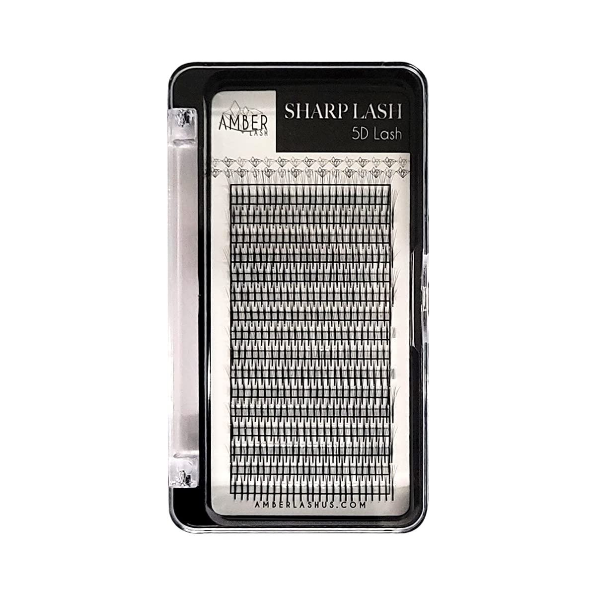 Sharp Lash 5D, Premade Volume Lashes with Long Stem for Eyelash Extensions, 400 Units of Narrow Fans with 0.07mm Thickness and Various Curls and