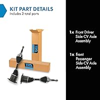 Vista 276 de TRQ Juego de conjunto de eje de transmisión CV delantero para conductor y pasajero, 2 piezas, compatible con Ford Explorer 4WD 95-01, Explorer AWD