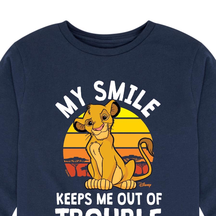 Disney The Lion King - Simba - My Smile Keep Me Out of Trouble - Toddler & Youth Long Sleeve Graphic T-Shirt3