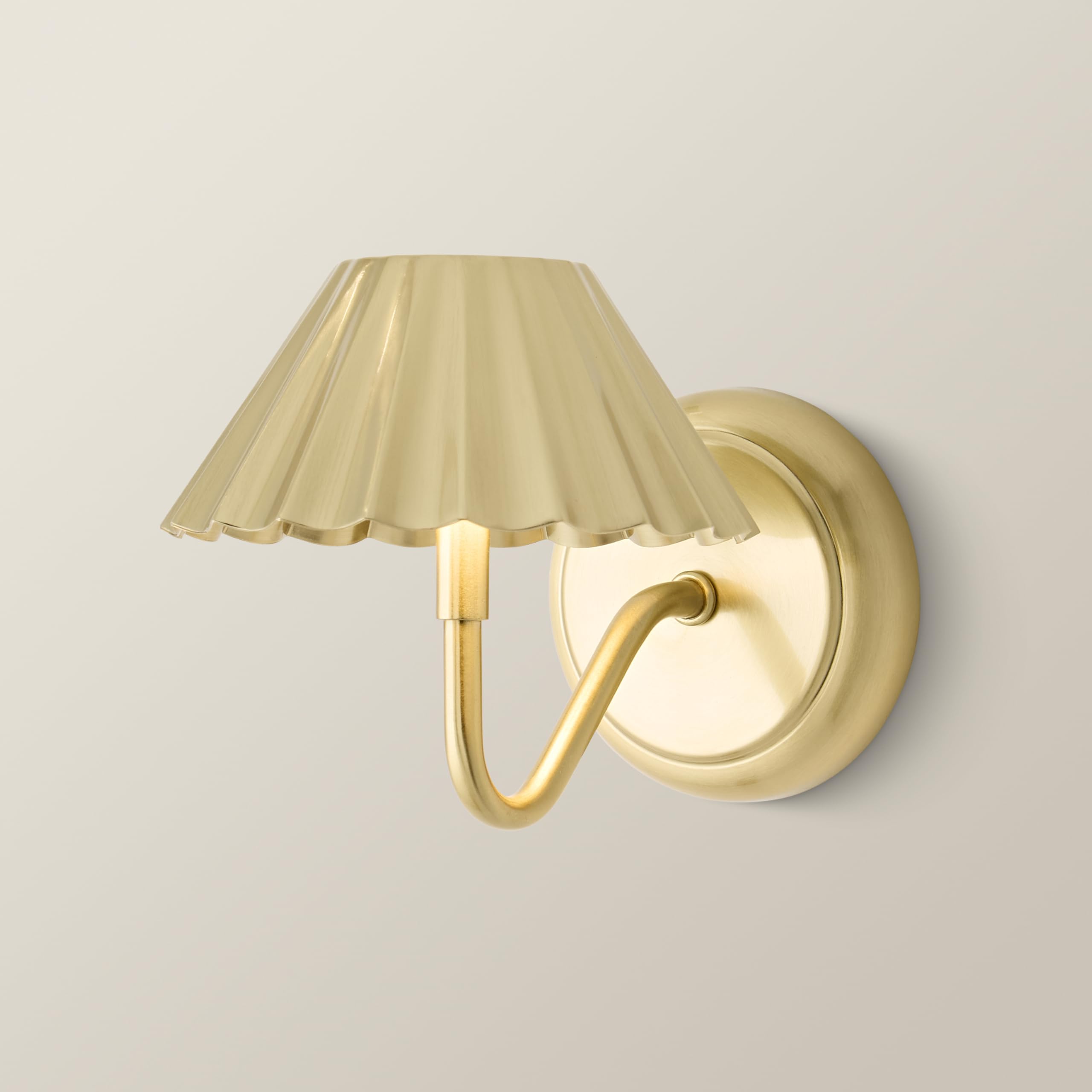 Valuelights Avery Brushed Gold Portable Rechargeable Wall Light from B&Q