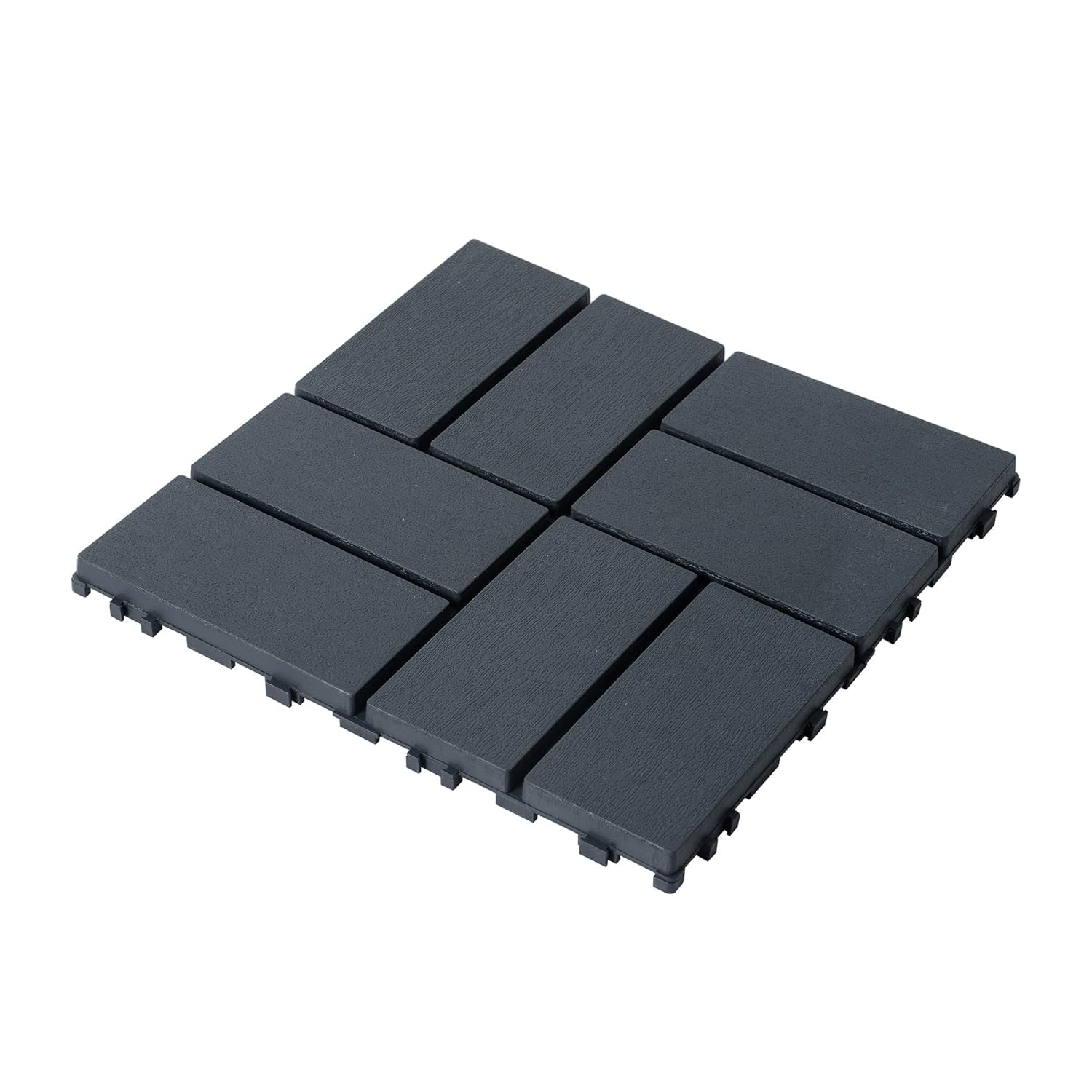Interlocking Patio Deck Tiles, 44 Pack 12x12 Interlocking Plastic Tiles Multi Balcony Porch Backyard Poolside