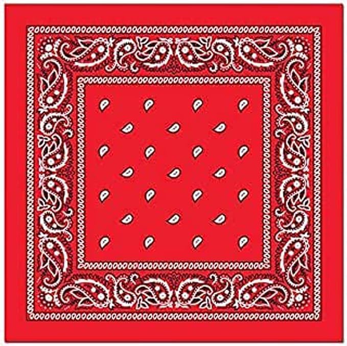 Unisex Bandanas for Men & Women - Paisley Bandana - Head Wrap, Scarf, hankerchief- Red (pack of 3)-picture-25