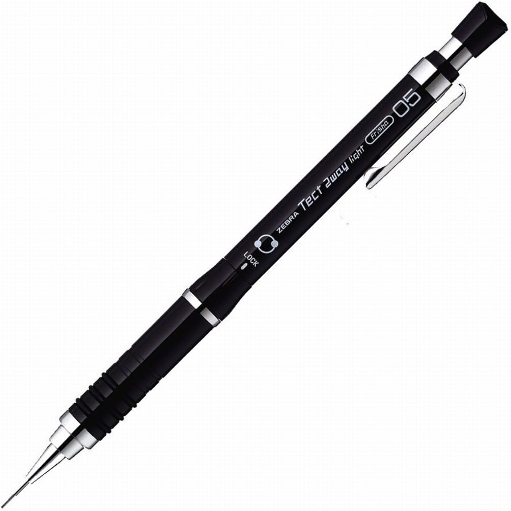 Zebra Mechanical Pencil, Tect 2 Way Light, 0.5mm, Black Body (MA42-PBK)