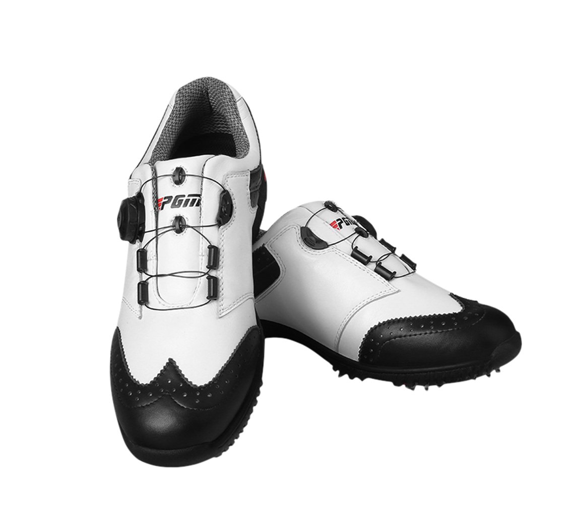 PGM Echtes Leder wasserdicht Golfschuhe für Herren mit Lace System