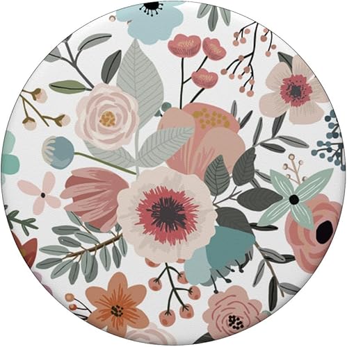 Miniatura 3 de Colorido jardín de flores silvestres Boho Botánico Patrón Floral PopSockets Estándar PopGrip