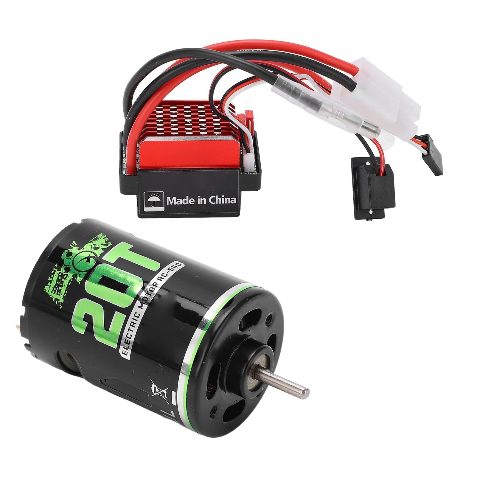 Motore Spazzolato RC, 540 Alta Torsione a Basso Rumore modalità di Funzionamento Doppia Protezione a Bassa Tensione Motore Spazzolato 360A ESC per SUV RC(20T)
