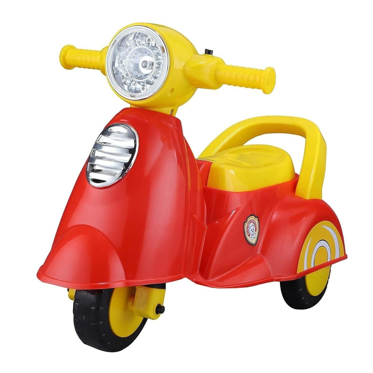 JoyScoot Manual Push Ride On Scooter, LED Headlight with Music, Under Seat Storage, JoyRide Rider for Ages 1-4 Years (RED)-image-41