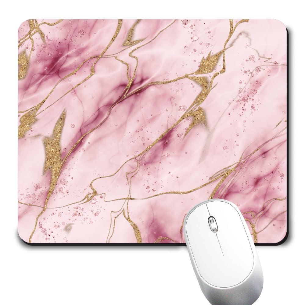 Alfombrilla De Mouse Rosa De Color Sólido, Diseño Personalizado, Base De Goma Antideslizante Lavable Para Juegos, Oficina, Escritorio, Computadoras, Hogar, Laptop