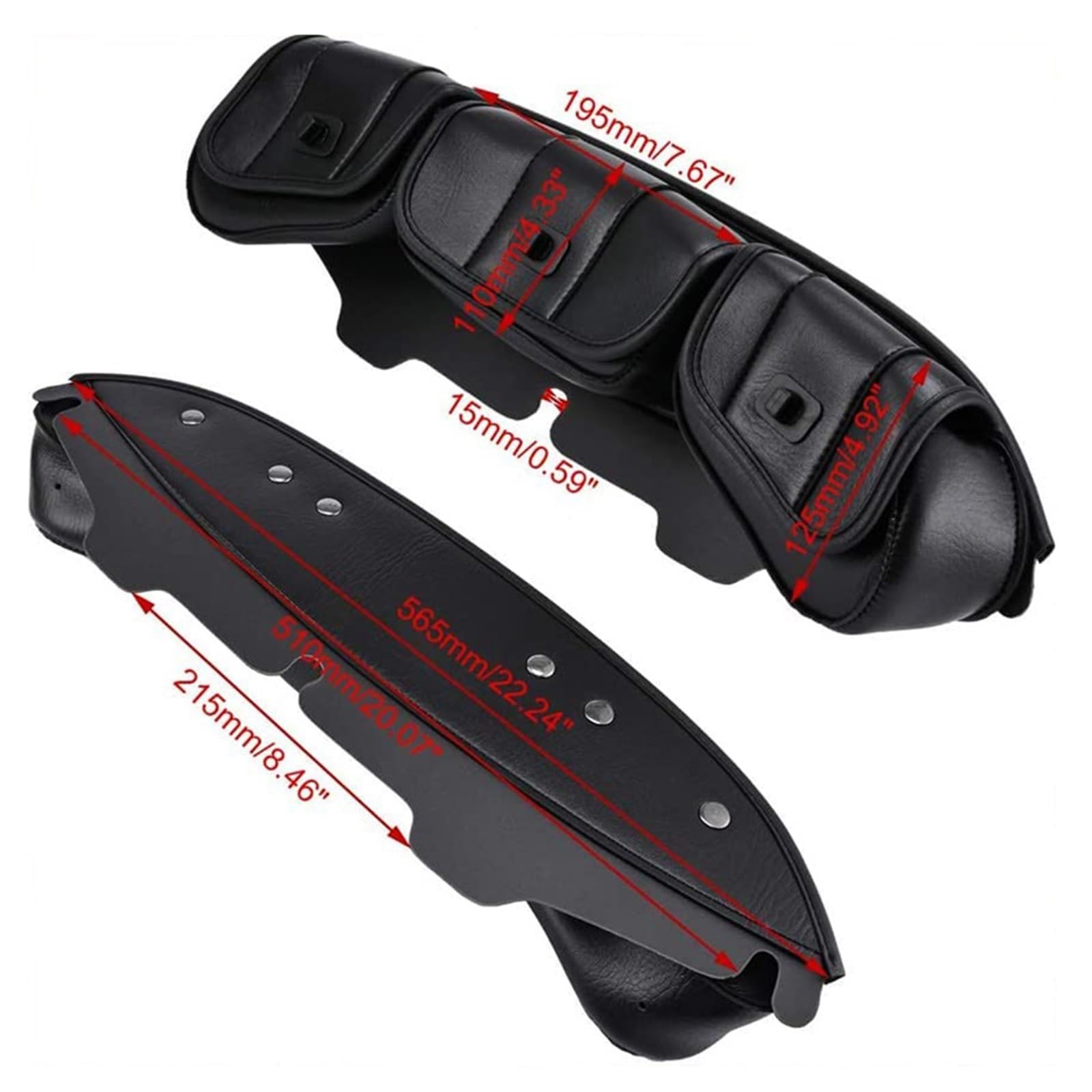 Borsa A Marsupio Con 3 Tasche Per Parabrezza Batwing Per Moto Per Trike Street Glide FLHXXX 2010-2011