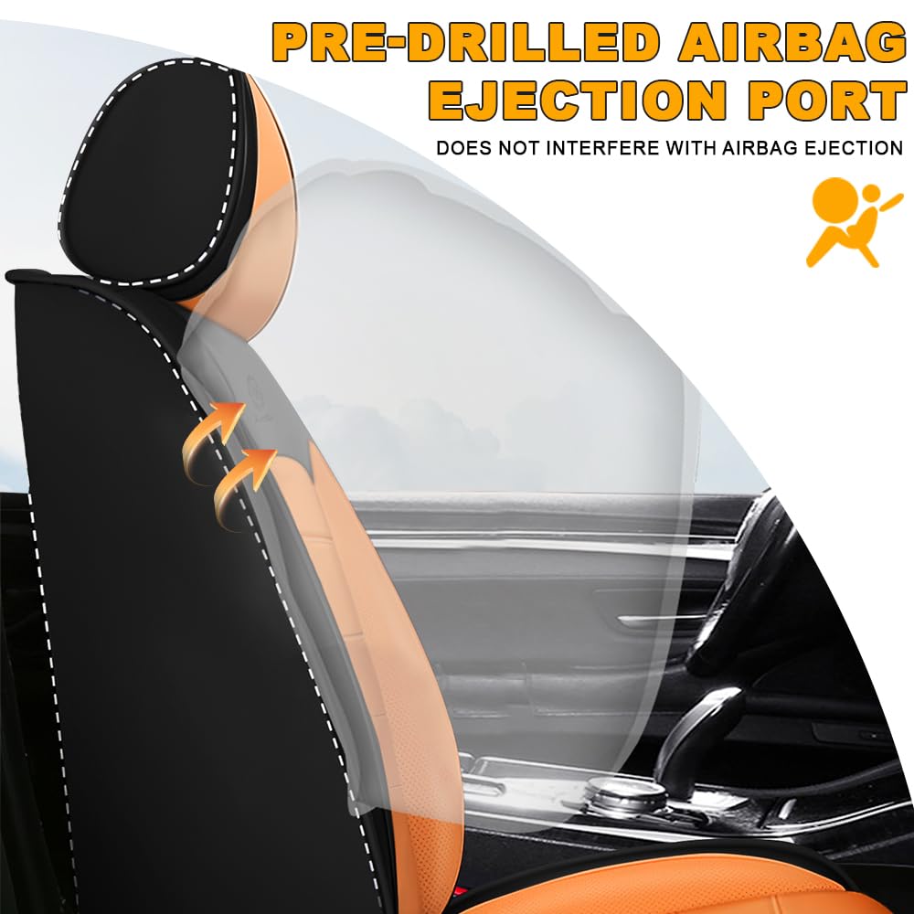 5 Seat Covers Fit for Chevrolet Chevy Equinox 2005-2025 Waterproof Premium Leather Automotive Accessories Seat Protectors Seat Cushions — view 4