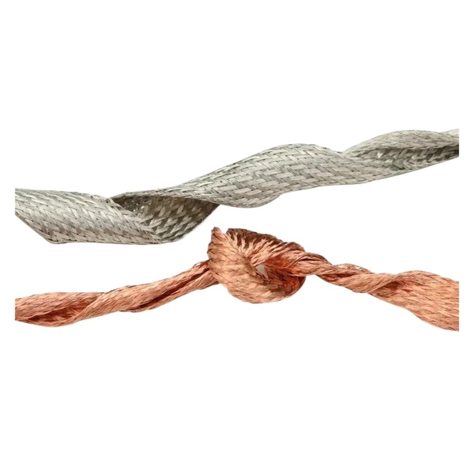 Câble plat tressé en cuivre de 1/2/5 m, gaine tressée en cuivre étamé, largeur 2 ~ 28 mm, câble de signal extensible, gaine métallique blindée, cuivre étamé, largeur 16 mm, 5 mètres)
