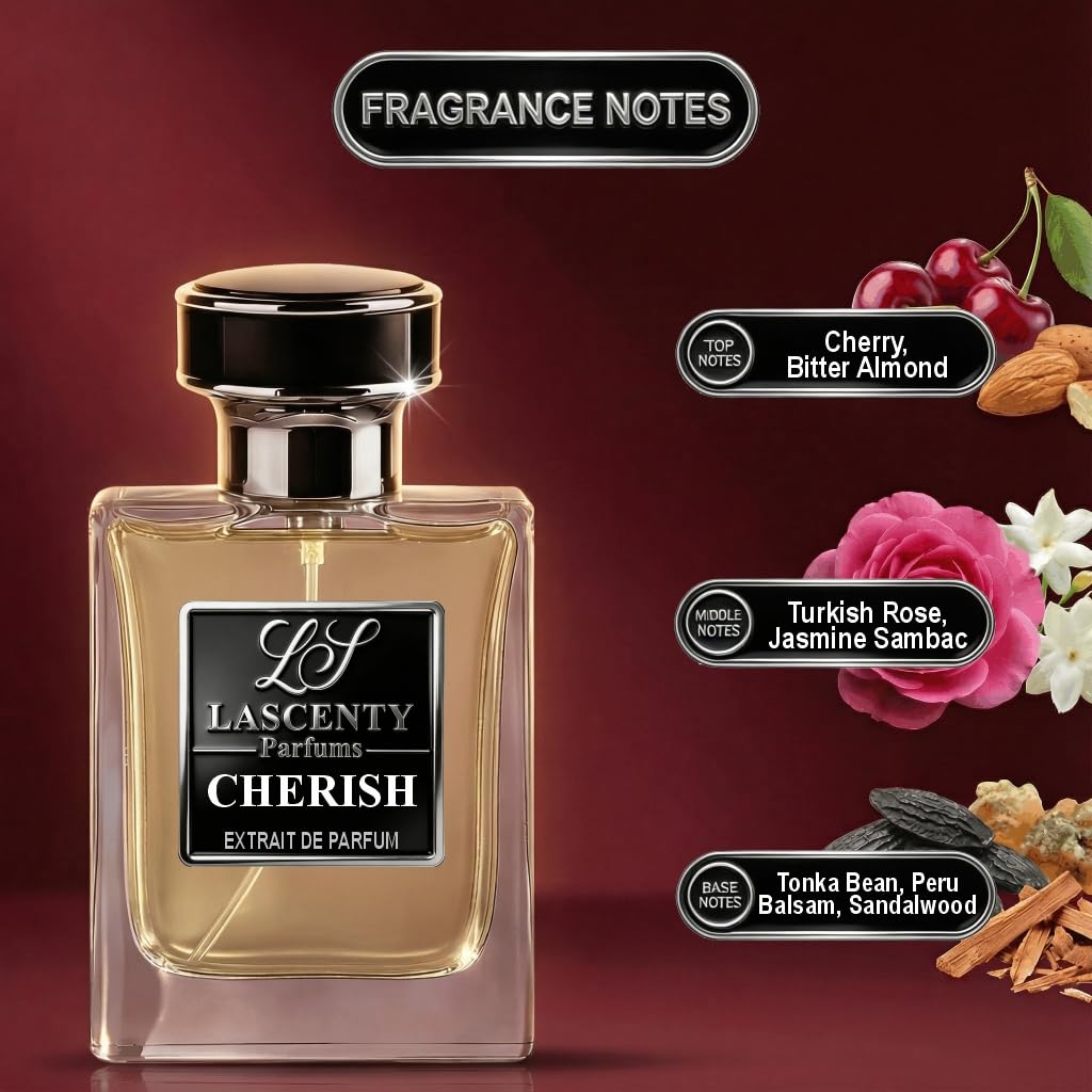 CHERISH Inspired by T.F. Lost Cherry Perfume for Women and Cologne for Men (50ml) | Extrait de Parfum | Long-Lasting Gourmand Fruity Floral Scent | Bold and Seductive Unisex Fragrance - Image 2