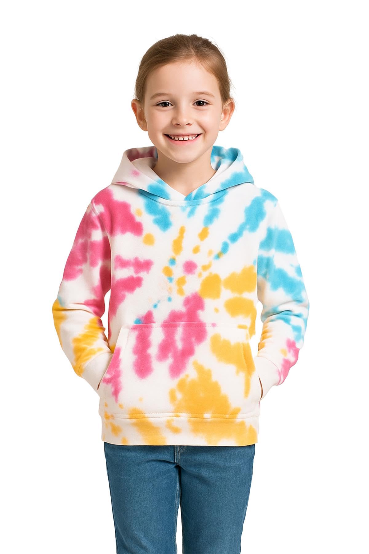A2z 4 Kids Unisex Kids Tie Dye Multi Tie Dye Hoodie Fleece - Sweat Hoodie T.d Multi 13