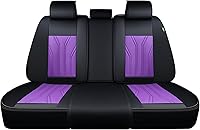 Vista 20 de FLORICH Fundas de asiento para automóviles, fundas de asiento impermeables, fundas de asiento de cuero para automóvil, paquete de 2, protector