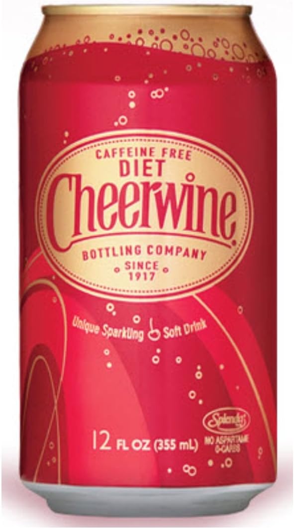 Diet Caffeine Free Cheerwine Soft Drink, 12 fl oz, 12 pack