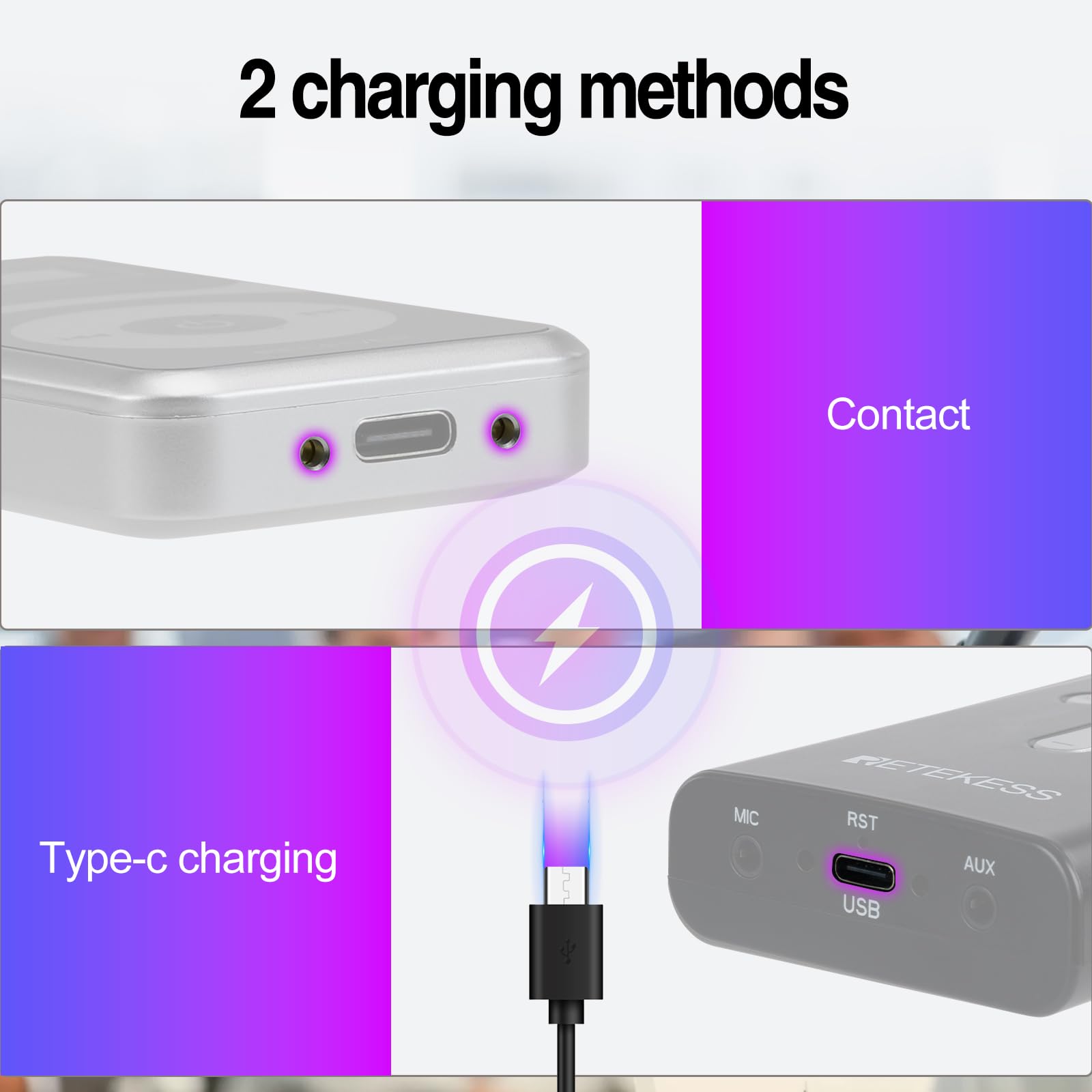 Retekess T130Pro Tour Guide system, Riduzione del Rumore Graduale, Cuffia per Guida Turistica Wireless, 160 m, per Visita in Fabbrica, Voyage, École (1 Trasmettitore 5 Ricevitori)
