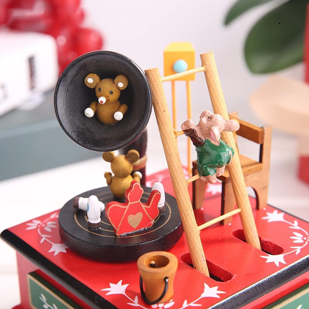 Carillon Scatola Musicale Classic Music Box Phonograph Modello Meccanico Casella musicale Retro Scatole di musica for ragazzi Ragazze Compleanno Regalo di Natale Decorazioni for la casa Carillon regal