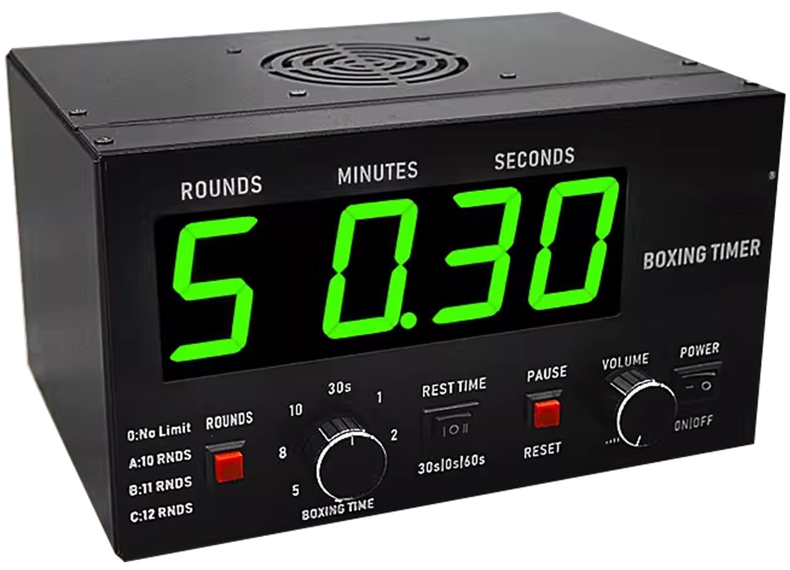 Minuteur de boxe, minuterie numérique de salle de sport, minuterie d'intervalle, minuterie d'entraînement, minuterie d'intervalle de gym avec affichage LED pour l'entraînement, équipement de boxe