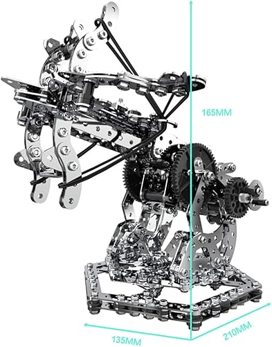 Miniatura 4 de LOCHE Kit de rompecabezas de metal 3D, kit de ballesta mecánica de dragón steampunk de metal 3D, rompecabezas 3D, 812 piezas de rompecabezas láser