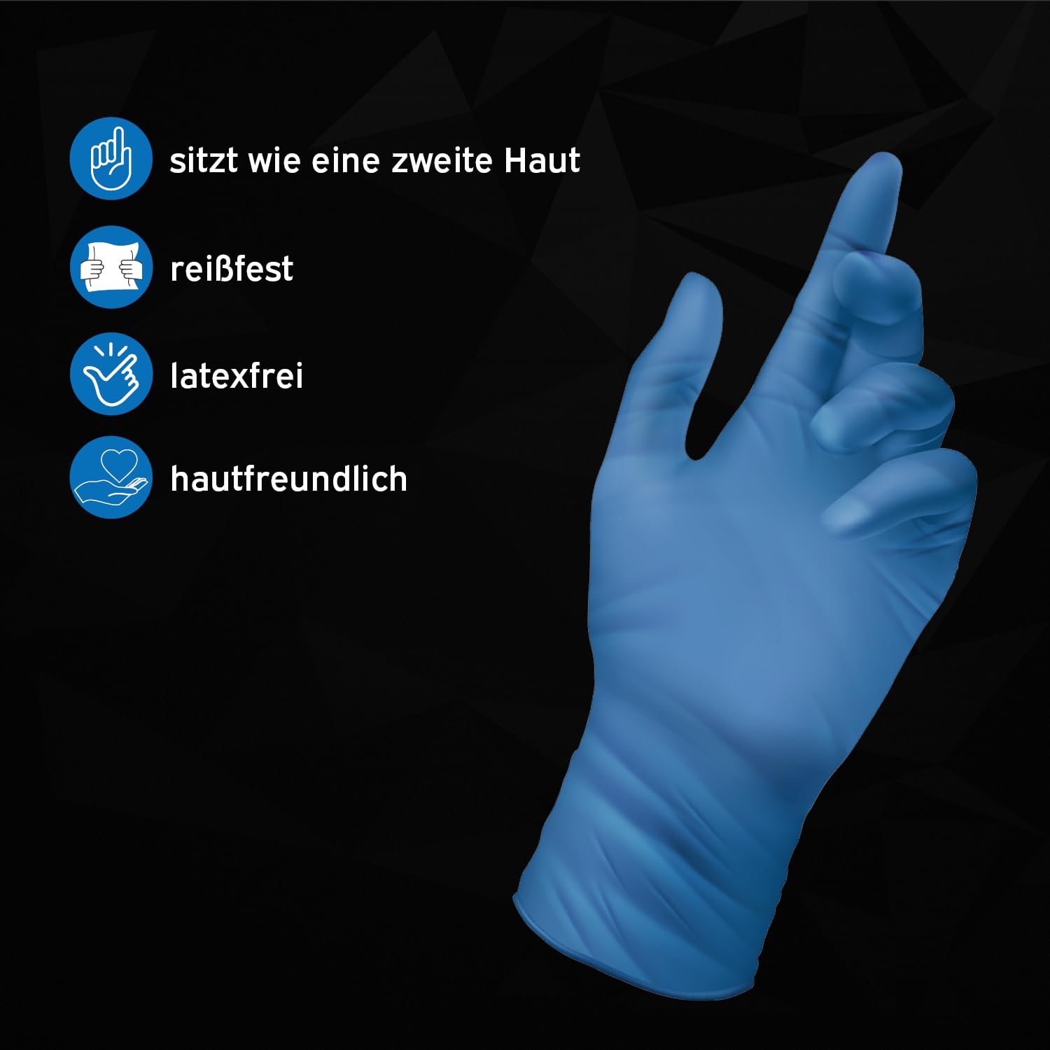 EXBRIECO, Guanti Monouso in Nitrile, 100 o 200 Pezzi, Senza Lattice e