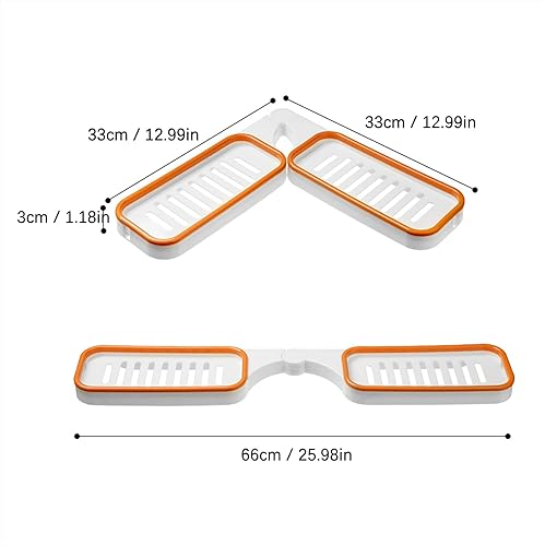 Miniatura 4 de Fregadero de almacenamiento de esquina de doble propósito para lavar a mano montado en la pared, estante plegable para productos de baño, estante
