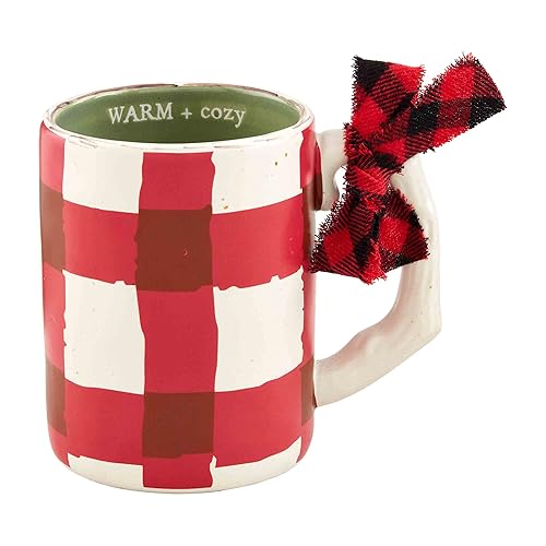 Mud Pie Lodge - Taza con estampado, color rojo, 16 onzas