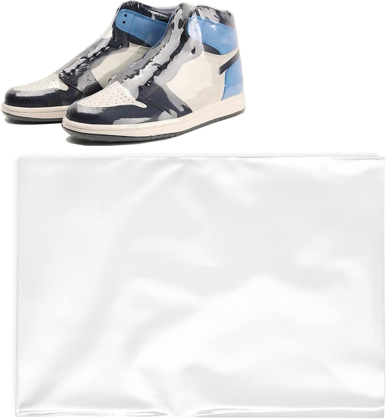 100 Pcs PVC Heat Shrink Wrap Bags, 11x18 Inches Wrap Bags for Gifts, Clear Sneaker Film, Plastic Bags Wrap Large Shoes Protector, for Bath Bombs Soaps Bottles Cookies Crafts DIY Homemade Gifts