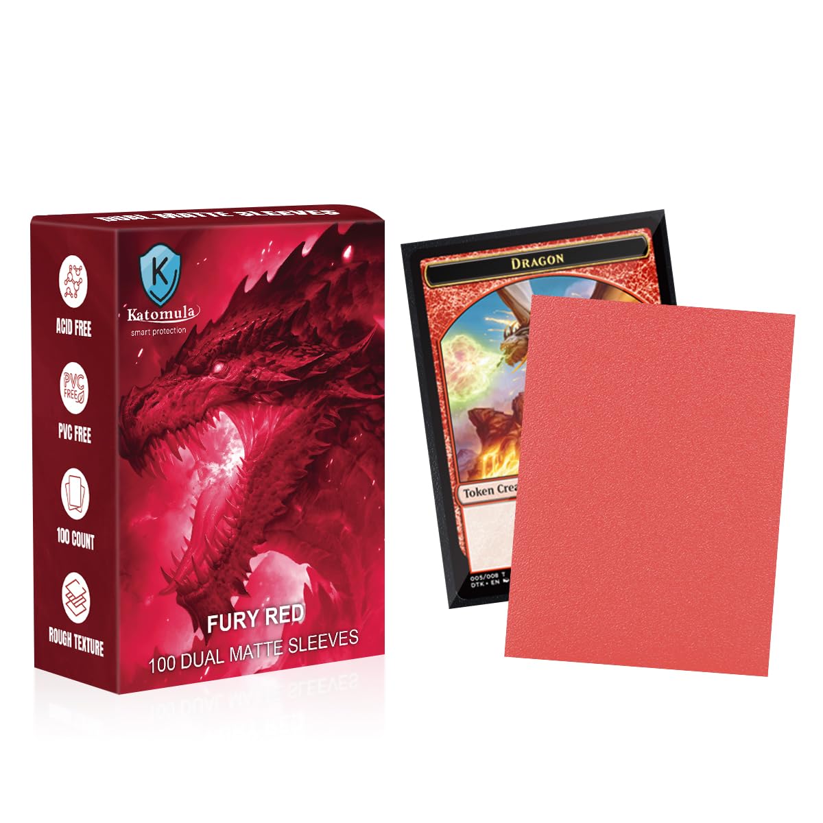Amazon.com: Fury Red Dual Matte Card Sleeves, Katomula Card Sleeves for MTG,  Standard Card Sleeve for MTG, PKM, Flesh & Blood : Toys & Games