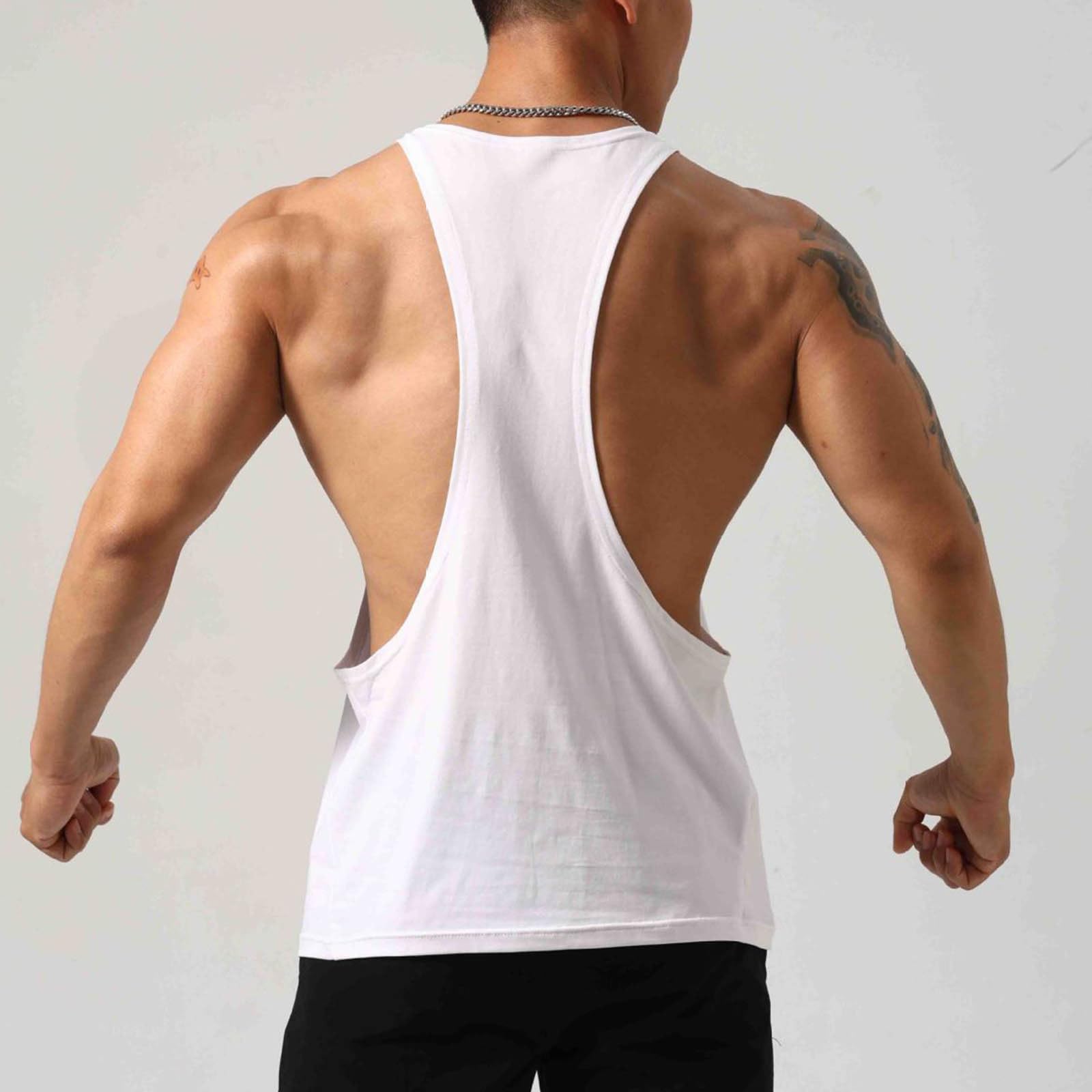 Canotte da uomo in cotone canotte in tinta unita estate atletica allenamento muscolare canotte da allenamento culturismo camicie