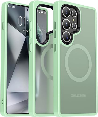 Vista 159 de Oterkin Funda transparente para Samsung Galaxy S24 Ultra, [20 veces antiamarilleamiento] S24 Ultra con 4 bolsas de aire integradas, protección