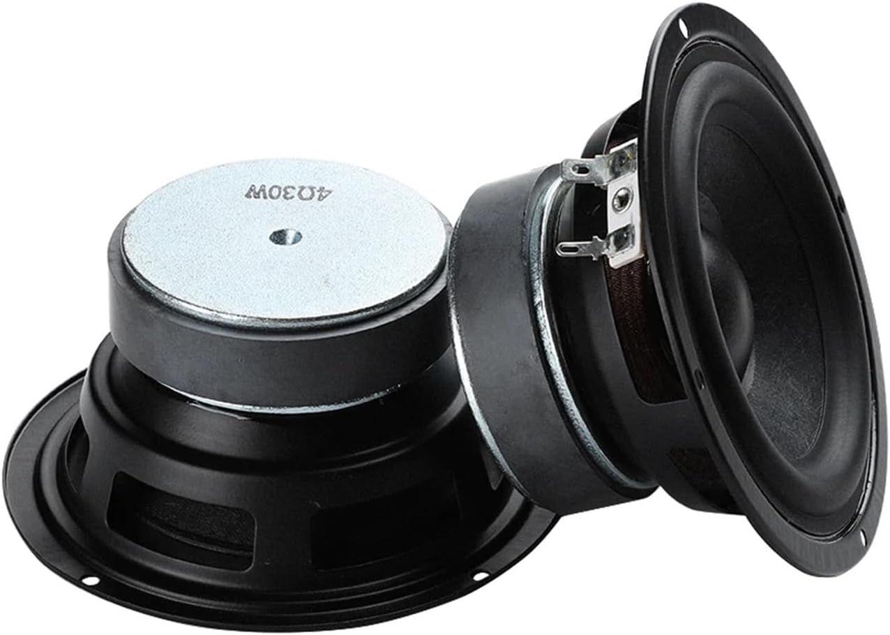 2Pcs 4.5 Inch Full Range Speaker 4 Ohm 30W HiFi Stereo Music Loudspeaker Home Theater Power Amplifier Sound Speaker
