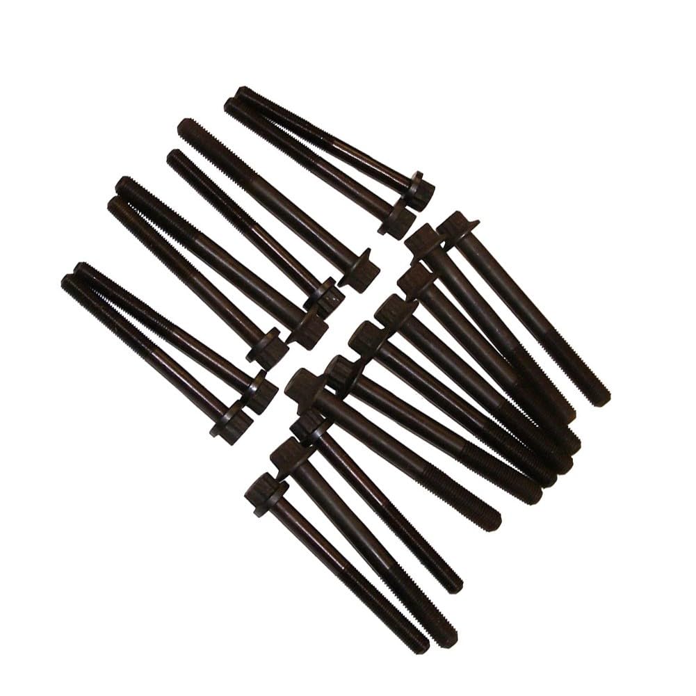 Set di bulloni per testa cilindri Ford Ranger Mazda B2500 2.5TD, in acciaio al carbonio, sostituzione diretta, ad alta resistenza e resistente alla corrosione, 18 pezzi